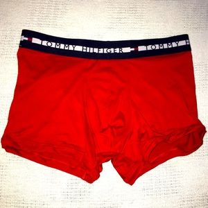 Tommy Hilfiger Mens S Red Boxer Trunk NWOT